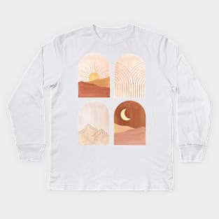 Boho landscapes Kids Long Sleeve T-Shirt